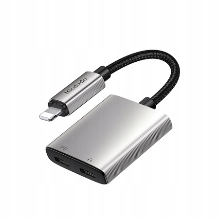 MCDODO PRZJEŚCIÓWKA ADAPTER 2X LIGHTNING KABEL DO IPHONE X 11 12 13 14 PRO