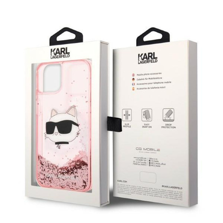 Karl Lagerfeld KLHCP14MLNCHCP iPhone 14 Plus 6,7" różowy/pink hardcase Glitter Choupette Head