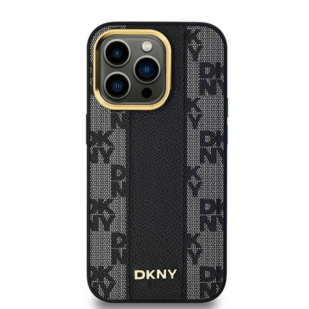 DKNY ETUI HARDCASE DO IPHONE 14 PRO MAX 6.7 LEATHER CHECKERED MONO