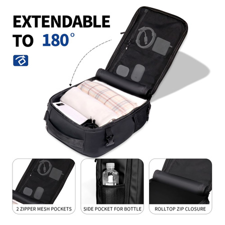 TECH-PROTECT DEFENDER S50 RYANAIR & WIZZAIR TRAVEL LAPTOP CABIN BACKPACK 20L 40x20x25 BLACK