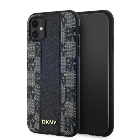 DKNY ETUI HARDCASE DO IPHONE 11 Xr6.1 DO MAGSAFE SKÓRZANE WZÓR CHECKERED