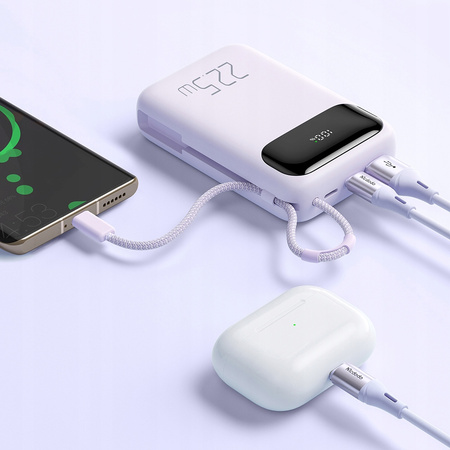 MCDODO POWERBANK 10000MAH Z WYŚWIETLACZEM 3X USB USB-C 22,5W + KABEL USB-C