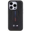 Etui BMW Grip Stand Smooth & Carbon na iPhone 15 Pro - czarne