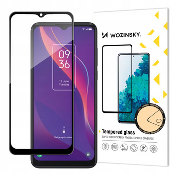 WOZINSKY SZKŁO HARTOWANE FULL GLUE DO TCL 306 CASE FRIENDLY Z RAMKĄ