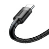 Baseus Cafule Cable wytrzymały nylonowy kabel przewód USB / USB-C QC3.0 3A 1M czarno-szary (CATKLF-BG1)