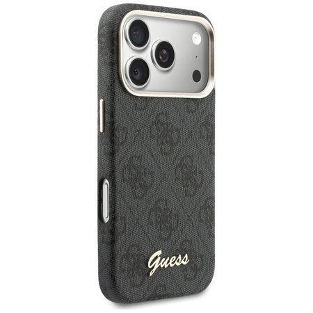 Etui Guess 4G Script MagSafe do iPhone 17 Pro Max czarny