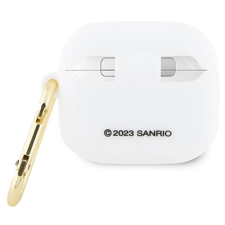 Etui Hello Kitty Silicone 3D Kitty Head na AirPods 3 - białe