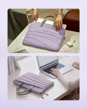 INNOSTYLE DAMSKA TORBA NA LAPTOPA 13 14 WODOODPORNA CARRYLITE SLIM FIOLET