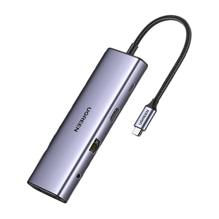 UGREEN ADAPTER HUB USB 10W1 DO MACBOOK LAPTOP HDMI VGA RJ45 SD TF AUX 35MM