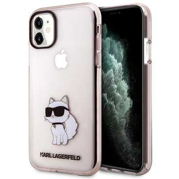 Etui Karl Lagerfeld KLHCN61HNCHTCP na iPhone 11 / Xr - różowe Ikonik Choupette