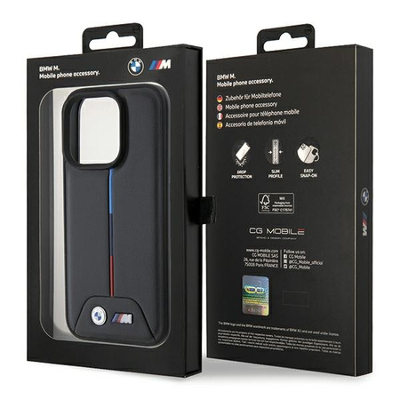 BMW ETUI DO IPHONE 15 PRO 6.1 HARDCASE QUILTED TRICOLOR DO IPHONE 15 PRO