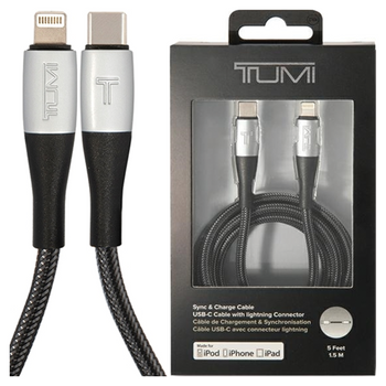 TUMI KABEL USB-C DO LIGHTNING 1,5M DO IPHONE 11 12 13 14 SZYBKIE ŁADOWANIE