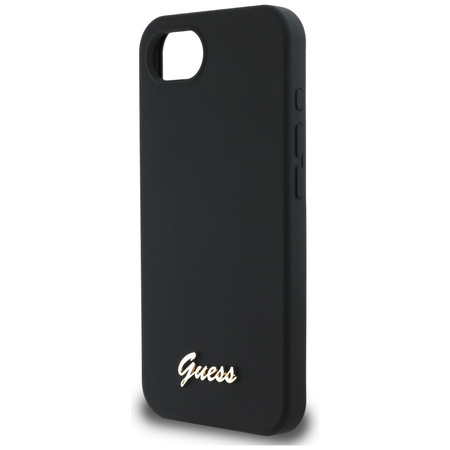 GUESS ETUI POKROWIEC DO IPHONE 16E DO MAGSAFE SILICONE SCRIPT METAL LOGO