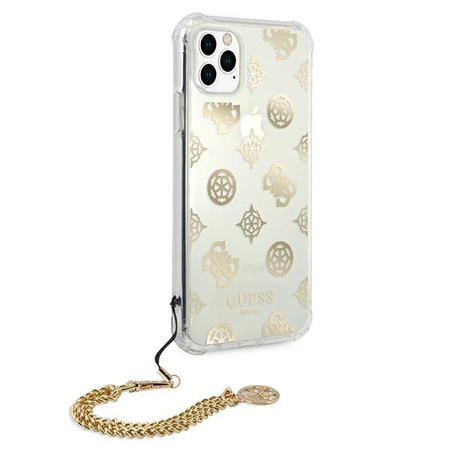 GUESS ETUI POKROWIEC DO IPHONE 11 PRO PEONY CHAIN HARDCASE WYSOKIEJ JAKOŚCI