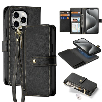 DUX DUCIS ETUI SKÓRZANE DO IPHONE 15 PRO LAVA Z OCHRONĄ NA ROGI MAGNETYCZNE