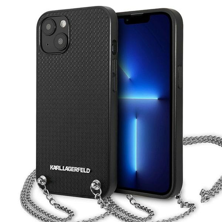 KARL LAGERFELD ETUI HARDCASE DO IPHONE 13 14 15 6,1 MAGNETYCZNE Z ŁAŃCUCHEM