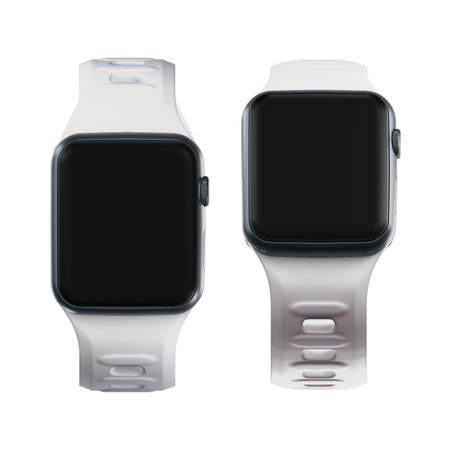 38/40/41/42 mm White (small) - 3mk Silicone Watch Strap for Apple