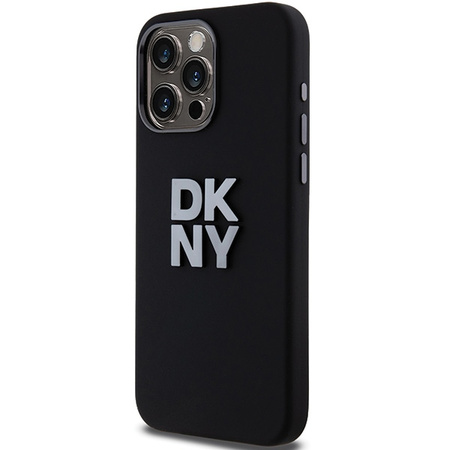 DKNY POKROWIEC DO IPHONE 15 PRO MAX 6.7 LIQUID SILICONE Z LOGO METALOWYM
