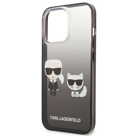 Karl Lagerfeld KLHCP13LTGKCK iPhone 13 Pro / 13 6,1" hardcase czarny/black Gradient Ikonik Karl & Choupette