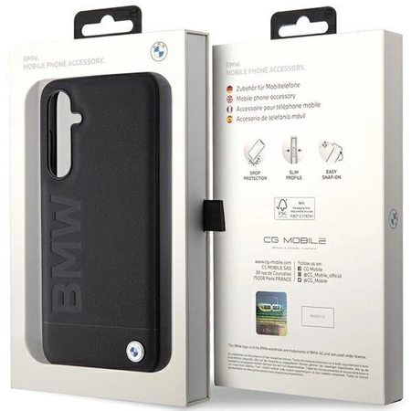 Etui BMW Leather Hot Stamp na Samsung Galaxy S23 FE - czarne