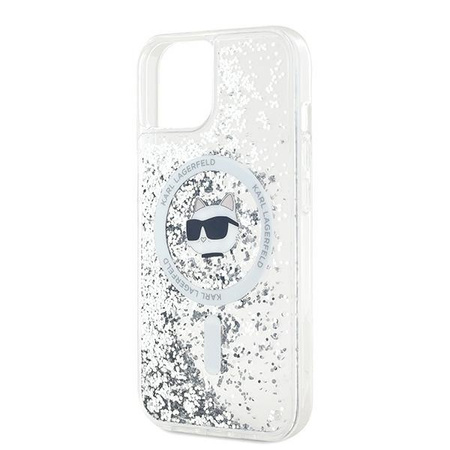 KARL LAGERFELD ETUI HARDCASE LIQUID GLITTER CHOUPETTE HEAD DO IPHONE 15 14