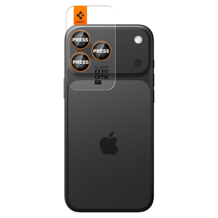 OSŁONA APARATU SPIGEN OPTIK PRO GLAS.TR ”EZ FIT” CAMERA PROTECTOR 2-PACK IPHONE 14 PRO / MAX / 15 PRO / MAX / 16 PRO / MAX / 17 PRO / MAX ORANGE