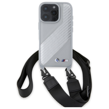 BMW BMHCP16X23PSCCG iPhone 16 Pro Max    6.9 szary/grey hardcase M Edition Carbon Stripe & Strap