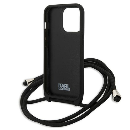 KARL LAGERFELD ETUI DO IPHONE 13 PRO 13 HARDCASE SKÓRA MONOGRAM PATCH BLACK