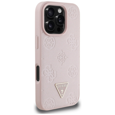 GUESS ETUI POKROWIEC MAGNETYCZNY DO MAGSAFE IPHONE 16 PRO GRAINED HOT STAMP