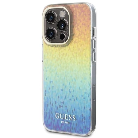 Etui Guess IML Faceted Mirror Disco Iridescent na iPhone 14 Pro - wielokolorowe