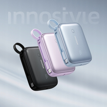 INNOSTYLE POWERGO MINI POWERBANK 10000MAH 3X USB USB-C 22,5W Z KABLEM USB-C