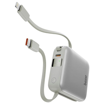 PowerBank 3w1 Bazic Fusion Mini 10000mAh kabel USB-C/Lightning szary