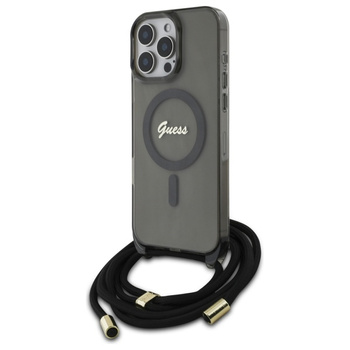 GUESS ETUI HARDCASE CROSSBODY CORD SCRIPT DO MAGSAFE DO IPHONE 16 PRO 6.3