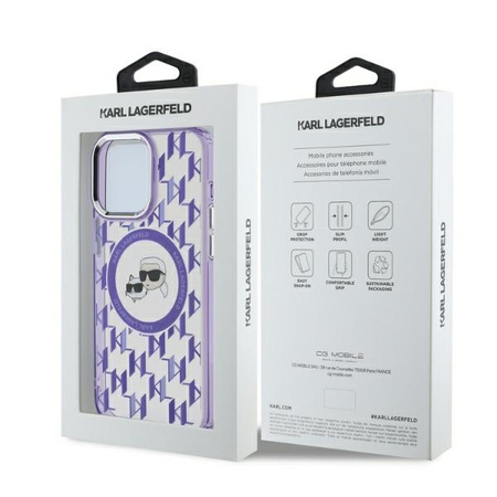 KARL LAGERFELD ETUI DO IPHONE 15 PRO Z MAGNETYCZNYM MONOGRAM KARL&CHOUPETTE