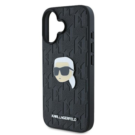 KARL LAGERFELD ETUI HARDCASE DO IPHONE 16 6.1 MONOGRAM KARL HEAD PIN BLACK