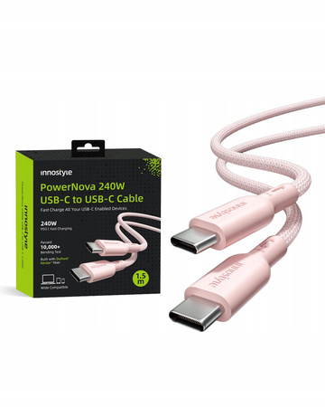 INNOSTYLE KABEL USB-C SZYBKIE ŁADOWANIE DO IPHONE SAMSUNG KEVLAR 240W 2M
