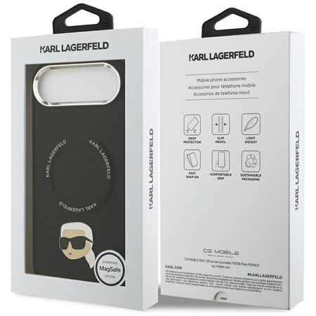 Etui Karl Lagerfeld Silicone Karl Head 3D do AirPods Pro 3 czarny