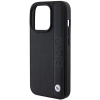 Etui BMW Leather Textured & Stripe na iPhone 15 Pro - czarne