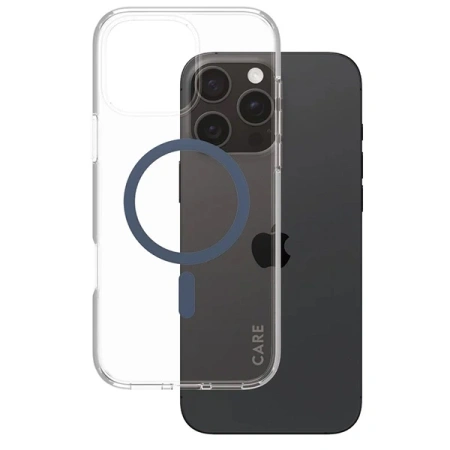 Etui CARE by PanzerGlass Flagship Case z MagSafe na iPhone 16 Pro Max - niebieskie