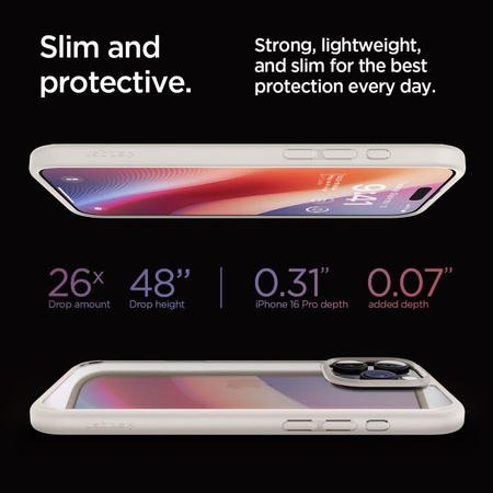 SPIGEN ULTRA HYBRID ETUI DO IPHONE 16 PRO OCHRONNE Z PRZEŹROCZYSTĄ POWŁOKĄ