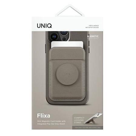 UNIQ FLIXA MAGNETYCZNY PORTFEL DO MAGSAFE IPHONE 15 PRO 14 13 12 Z PODPÓRKĄ