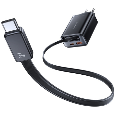 USAMS ŁADOWARKA 30W DO TELEFONÓW 1X USB-C 1X USB-A Z KABLEM SZYBKIE