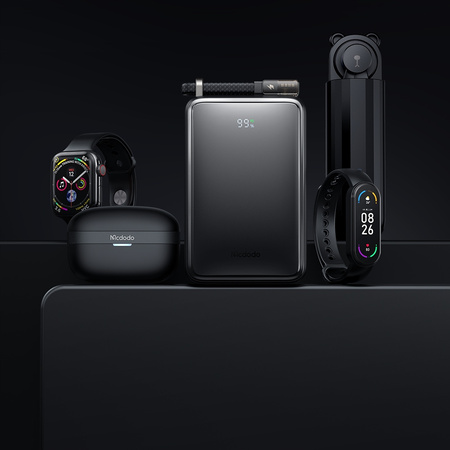 MCDODO POWERBANK Z WYŚWIETLACZEM 20000MAH 67W 3 X USB USB-C + KABEL USB-C PD CZARNY