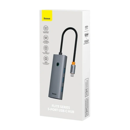 Hub BASEUS UltraJoy 5-portowy (szary)