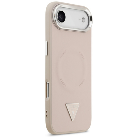 Etui Guess Triangle Logo MagSafe do iPhone Air różowy