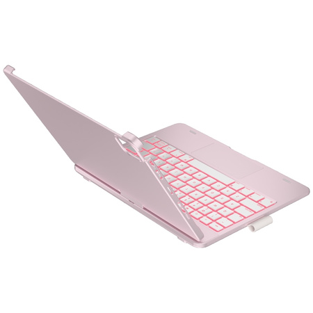 Etui Typecase Flexbook Touch z klawiaturą do iPad Air 11" 2024/2025 jasno różowy