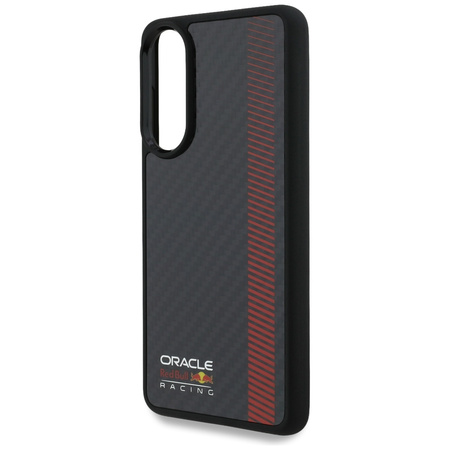 Etui Red Bull Real Carbon Fiber Powerbar MagSafe do Samsung Galaxy S25 Edge czarny