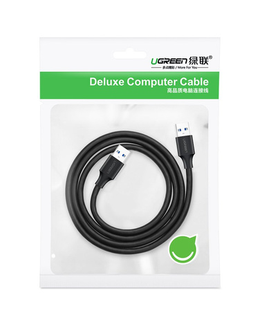 Ugreen kabel przewód USB 2.0 (męski) - USB 2.0 (męski) 0,5 m czarny (US128 10308)