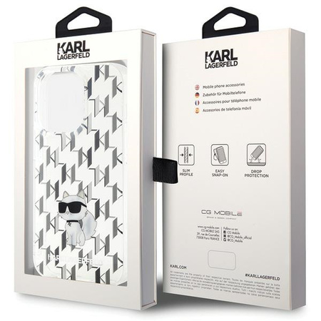 KARL LAGERFELD ETUI CASE DO IPHONE 15 PRO 6,1 HARDCASE MONOGRAM CHOUPETTE