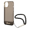 Guess GUHCP14SHGCOHK iPhone 14 6,1" czarny/black hardcase Translucent Pearl Strap